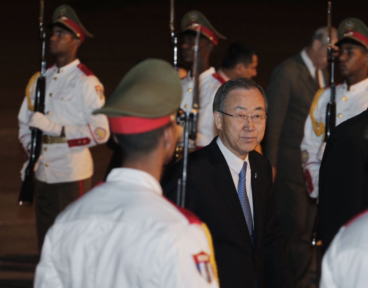 Secretário-geral da ONU foi recebido em Havana com honras militares | Reuters/Enrique de la Osa