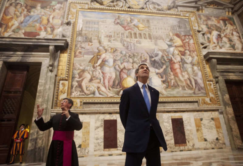 John Kerry durante visita ao Vaticano realizada ontem | Pablo Martinez Monsivais/Pool/Reuters