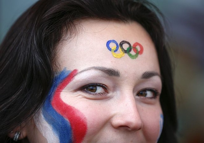 Torcedora da Rússia nos Jogos de Inverno de Sochi |