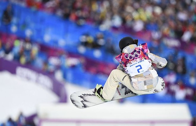 Americana Kelly Clark em prova de snowboard |