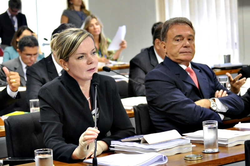 Gleisi Hoffmann (PT-PR), senadora; Alvaro Dias (PSDB-PR), senador | Geraldo Magela/Ag. Senado