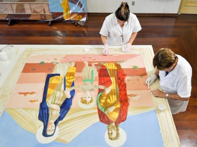 A Sagrada Família tinha furos de cupins e outros problemas |