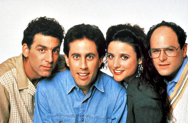 Michael Richards, Jerry Seinfeld, Julia Louis-Dreyfus e Jason Alexander: sucesso na televisão nos anos 1990 | Divulgação