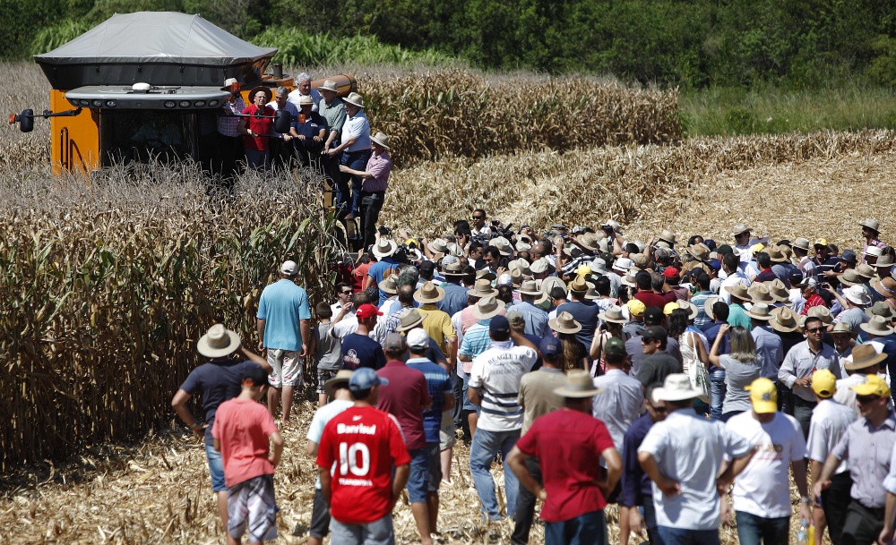 Governador Tarso Genro lança colheita de verão em Pejuçara. | Foto: Jonathan Campos/gazeta Do Povo