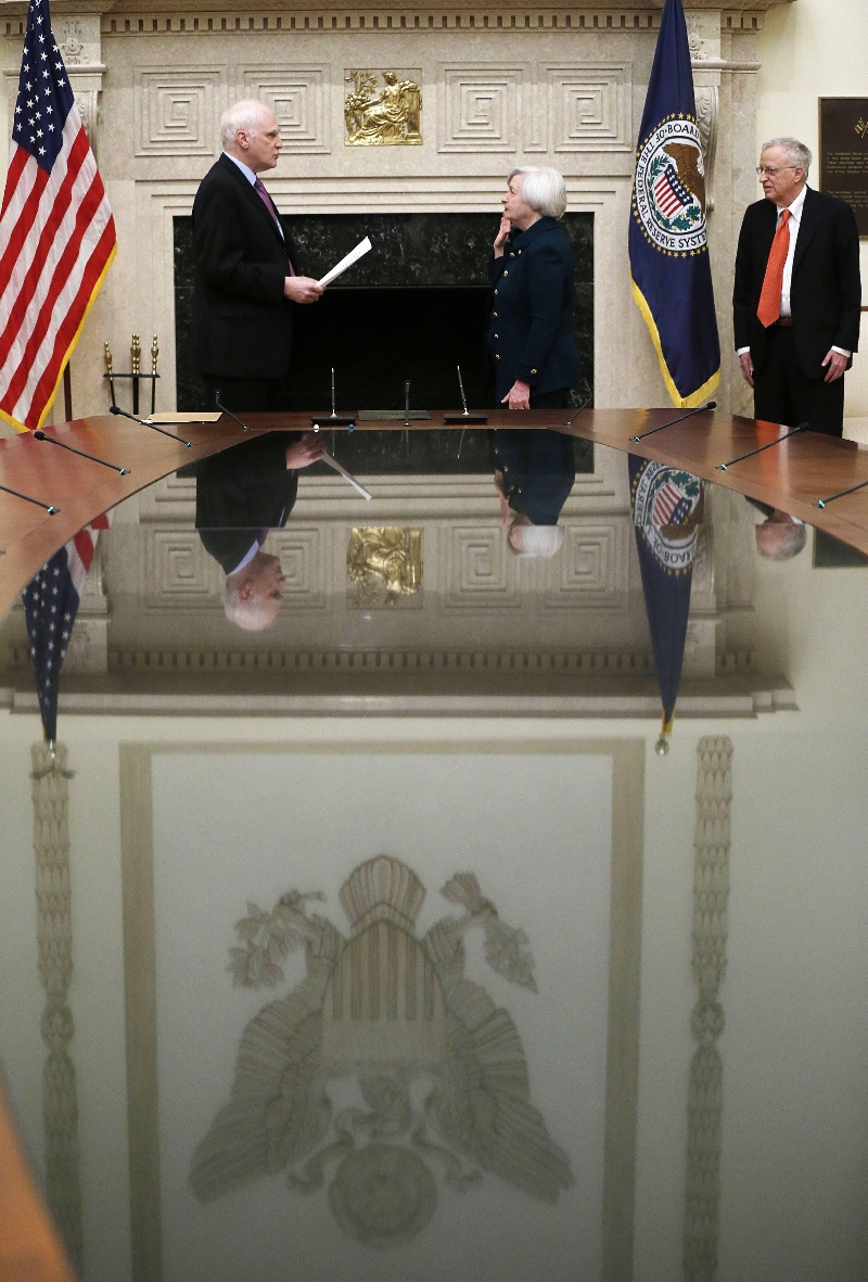 A economista Janet Yellen assumiu ontem a presidência do Fed, o banco central americano | Jim Bourg/Reuters
