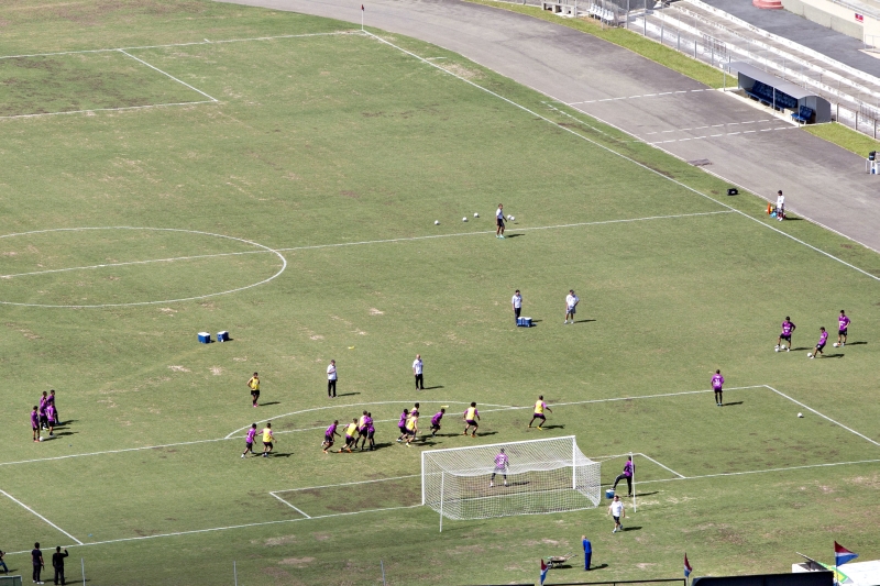Treino do Atlético na Vila Capanema, palco do jogo de amanhã com o The Strongest, da Bolívia, pela Libertadores | Henry Milleo/Gazeta do Povo