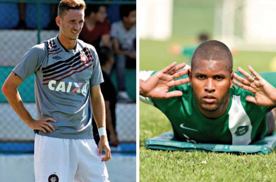 Léo Pereira (à esq.) tem passagens pela seleção brasileira de base; o jovem zagueiro Bonfim é um dos mais experientes no Coxa | Antonio More/ Gazeta do Povo; Marcelo Andrade/ Gazeta do Povo