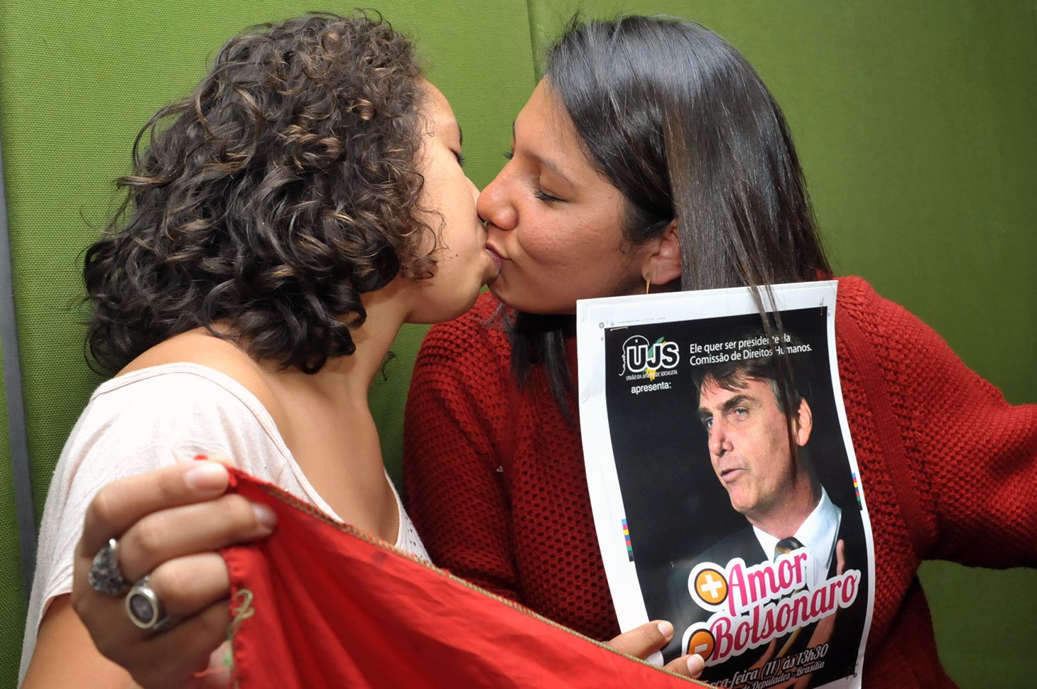 Manifestação contra o deputado Jair Bolsonaro (PP-RJ) na presidência da Comissão de Direitos Humanos e Minorias da Câmara | Luis Macedo / Câmara dos Deputados / Divulgação