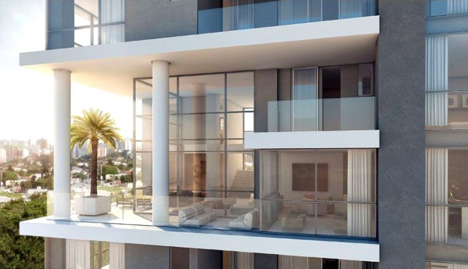 Inovações no mercado local: varanda do duplex do Eos Barigui tem pé-direito duplo e 29 m² de área | Divulgação