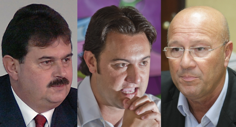 Cezar Silvestri, do PPS, é titular da polpuda Secretaria de Governo e pode deixar o cargo; Ratinho Junior, do PSC, é titular da Sedu, e é responsável por um orçamento de R$ 317 milhões; O PMDB de Romanelli, secretário de Trabalho, deve ser fundamental para as aspirações de Richa | Marcelo Andrade/ Gazeta do Povo; Edson Santos/Ag. Câmara; Ivonaldo Alexandre/ Gazeta do Povo