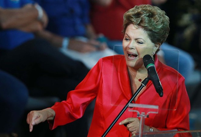Dilma durante discurso em comemoração aos 34 anos do PT, no último dia 10. Candidata tem 47% das intenções de votos | 