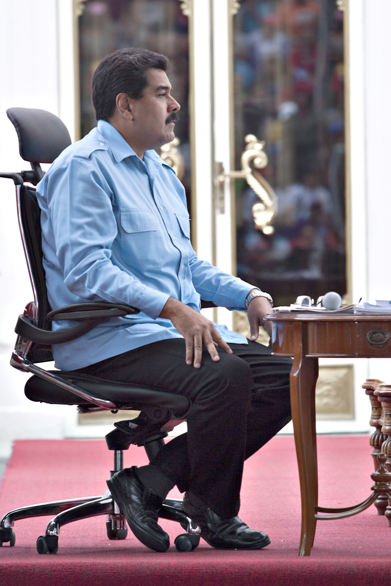Presidente Nicolás Maduro após discurso em Miraflores | Santi Donaire/Efe