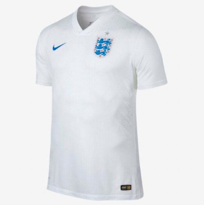 Uniforme 1 da Inglaerra para a Copa, inspirada na do Mundial de 70 | Divulgação Nike