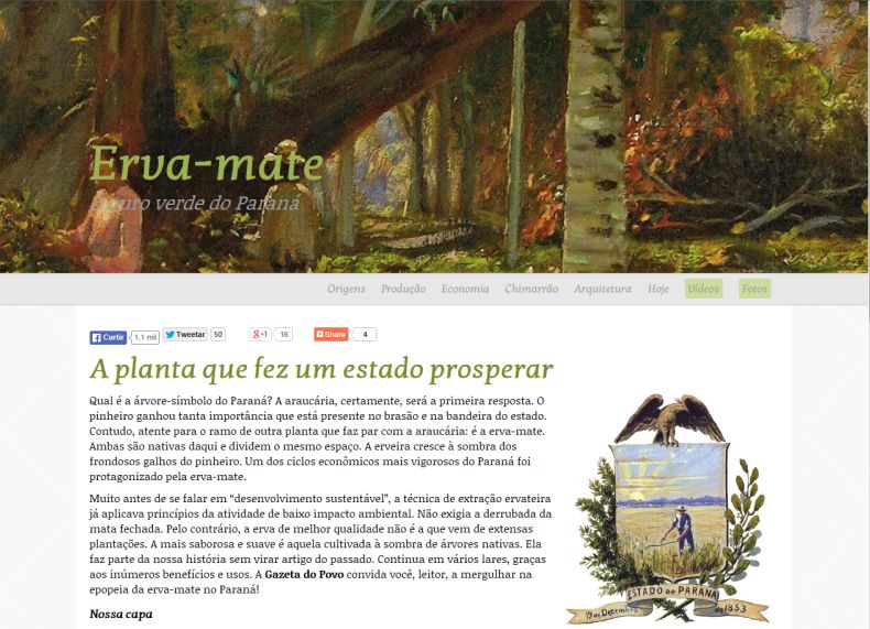 Trabalho da Gazeta do Povo que foi um dos vencedores do Prêmio Malofiej | Reprodução