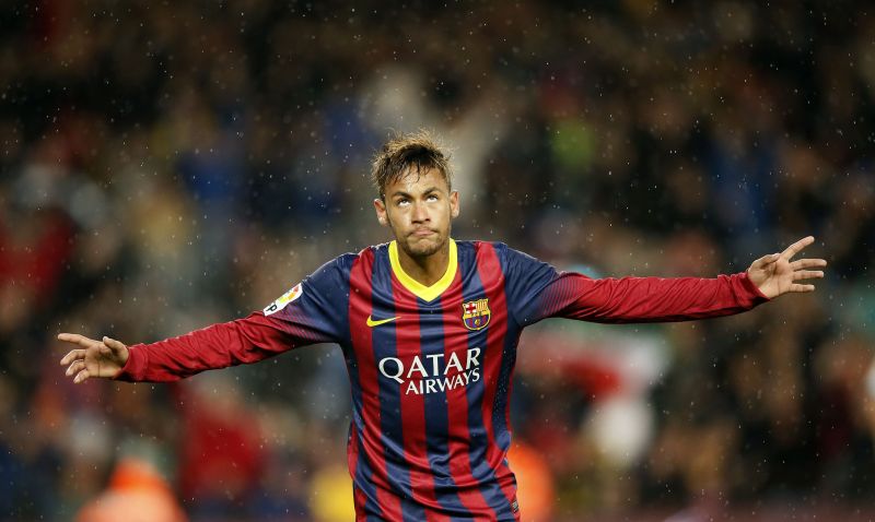 Neymar comemora segundo gol na vitória do Barcelona sobre o Celta no Camp Nou | Gustau Nacarino / Reuters