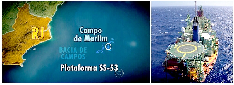 Sonda localizada na bacia de Campos perfurava poço de petróleo quando perdeu a estabilidade | Divulgação/ Petrobras