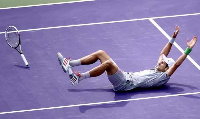 Djokovic comemora o título no Torneio de Miami sobre Nadal | EFE