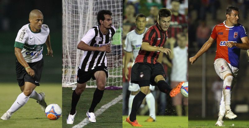 O Coritiba de Alex, o Maringá de Gabriel Barcos, o Atlético de Nathan e o Paraná de Giancarlo são os favoritos a ficar com a primeira posição | Gazeta do Povo