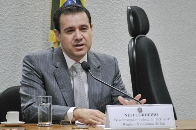 O desembargador do TRF da 4ª Região, Nefi Cordeiro, é indicado paro o cargo de ministro do Superior Tribunal de Justiça durante audiência da CCJ do Senado | Geraldo Magela / Agência Senado