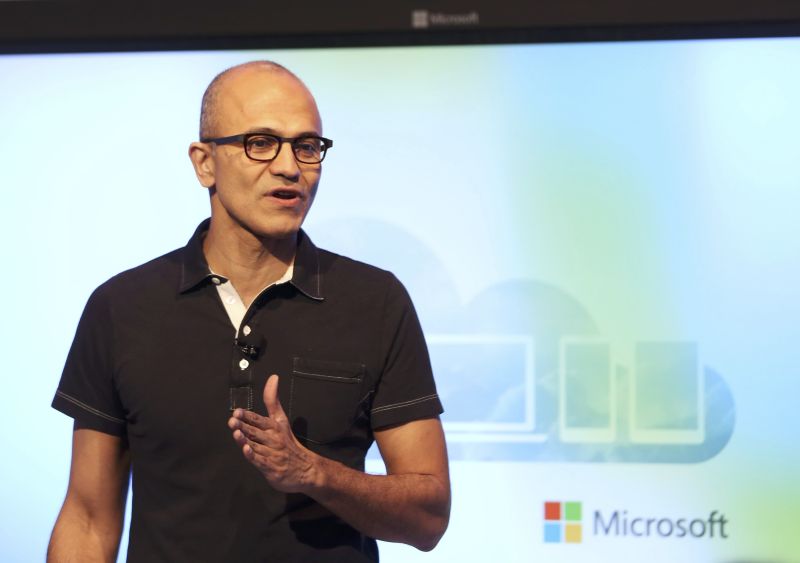 O anúncio foi realizado durante um evento em San Francisco, com a participação do novo presidente-executivo da Microsoft, Satya Nadella. | Robert Galbraith/Reuters.