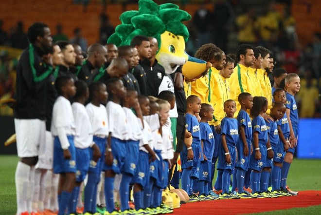 África do Sul e Brasil antes da partida em Johannesburgo | 