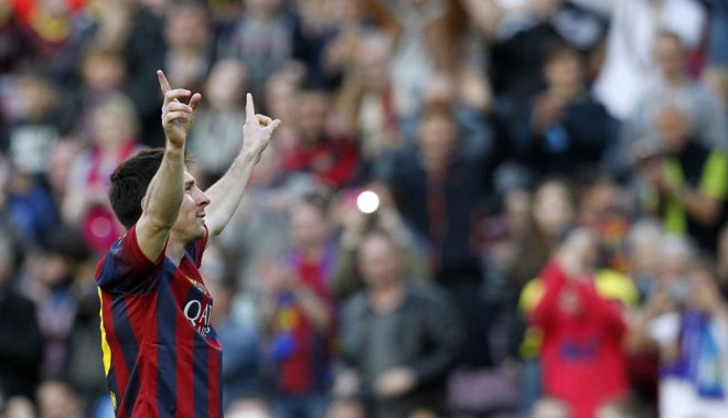 Messi alcançou a marca de 371 gols pelo Barcelona | Reuters