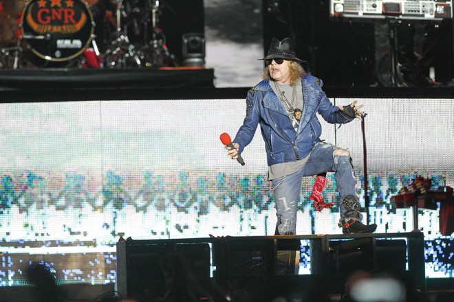O vocalista Axl Rose |