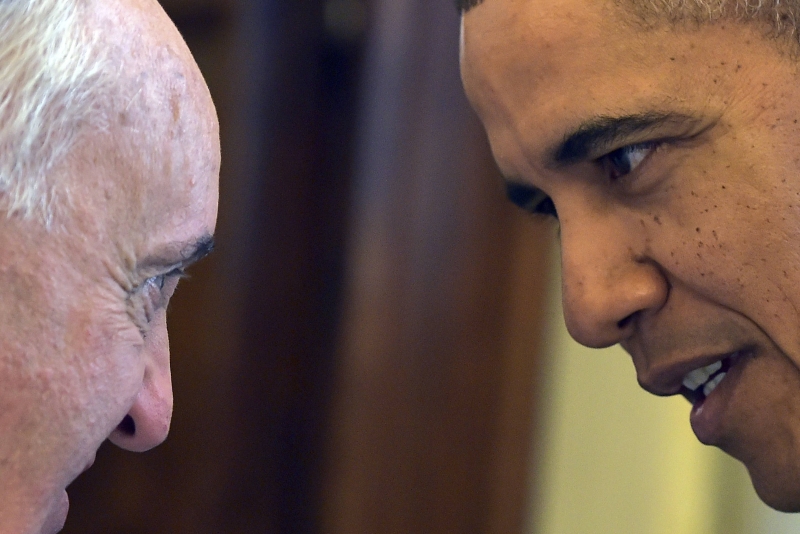 Papa Francisco e Obama durante conversa no Vaticano | Gabriel Bouys/Reuters