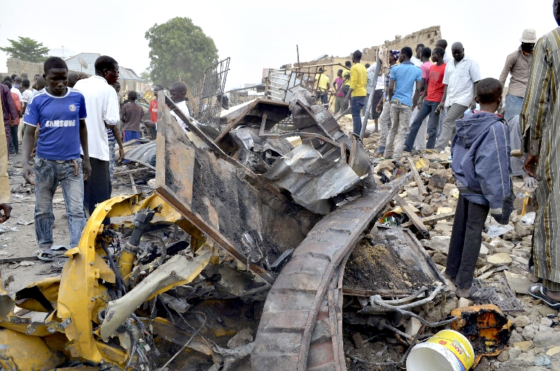 Local de bomba detonada em Maiduguri, no estado de Borno | Reuters
