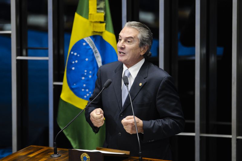O senador Fernando Collor (PTB-AL) destacou sua absolvição pelo STF em processo no qual foi acusado dos crimes de peculato, corrupção passiva e falsidade ideológica no período em que ele era presidente da República | Pedro França/Agência Senado