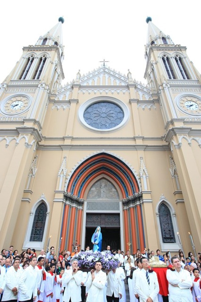 A Catedral ficou lotada de fiéis |