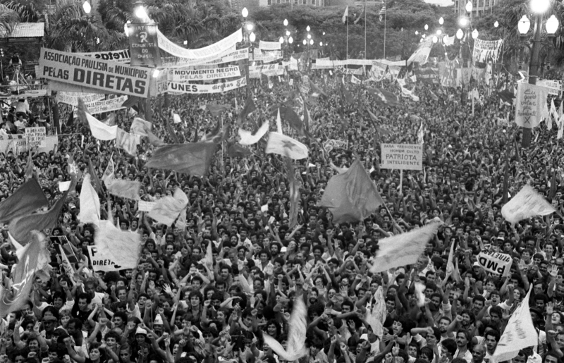 Manifestação da campanha Diretas Já em 1984: Congresso não aceitou que o povo votasse para presidente | Arquivo/ Folhapress