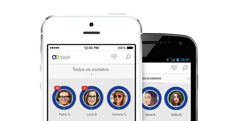 Chamado de blah, app gratuito pode ser usado por clientes da operadora e de outras empresas. | Reprodução.