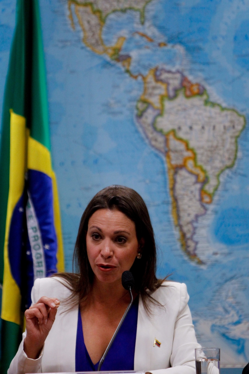 É incompreensível ver como os países da América Latina nos dão as costas, diz Corina | Fernando Bizerra Jr./Efe