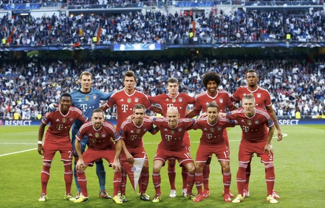 Bayer de Munique posa para foto antes da derrota para o Real Madrid |