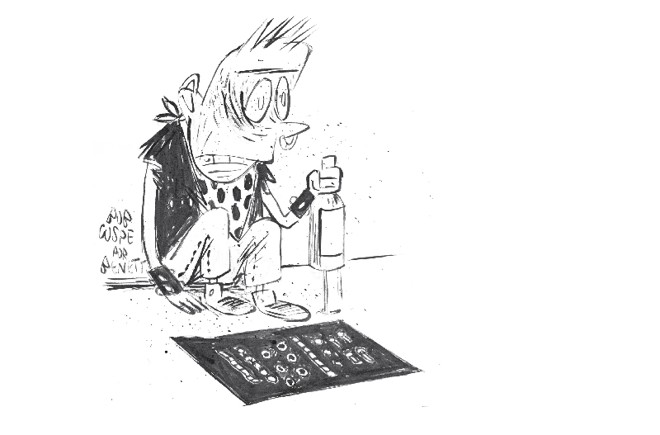 Bob Cuspe no traço do cartunista Benett |