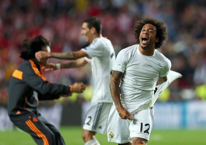 Brasileiro Marcelo entrou no segundo tempo e marcou o terceiro gol do Real Madrid | 