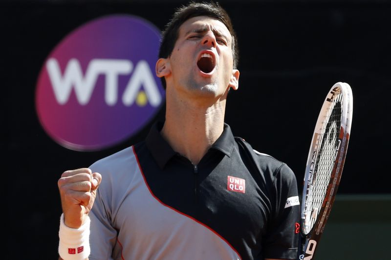 Novak Djokovic comemora o título do Aberto de Roma | Stefano Rellandini/Reuters