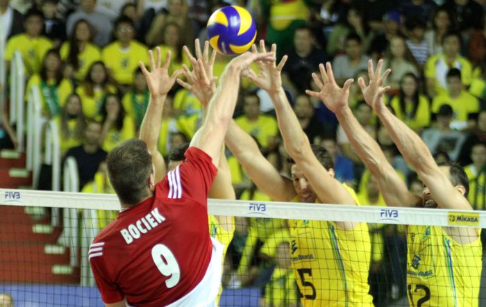 Brasil não conseguiu conter a Polônia no segundo jogo em Maringá | Alexandre Arruda / CBV