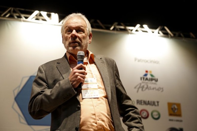 Rudolph Giffinger abordou o tema da mobilidade urbana na Conferência Internacional de Cidades Inovadoras | Henry Milleo/Agência de Notícias Gazeta do Povo