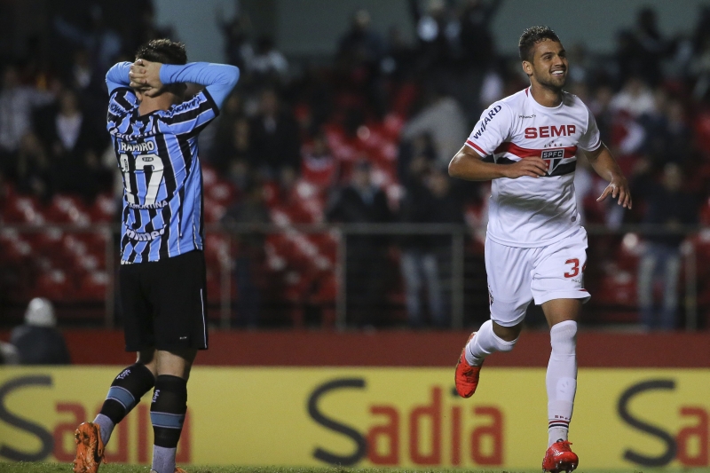 Lucão marcou o gol da vitória do São Paulo sobre o Grêmio | Levi Bianco / Brazil Photopress / Folhapress