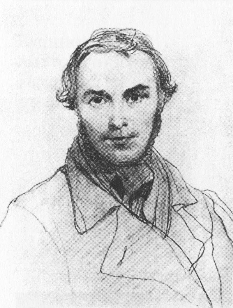 O poeta em autorretrato de 1845: tradição romântica do desenho | Reprodução