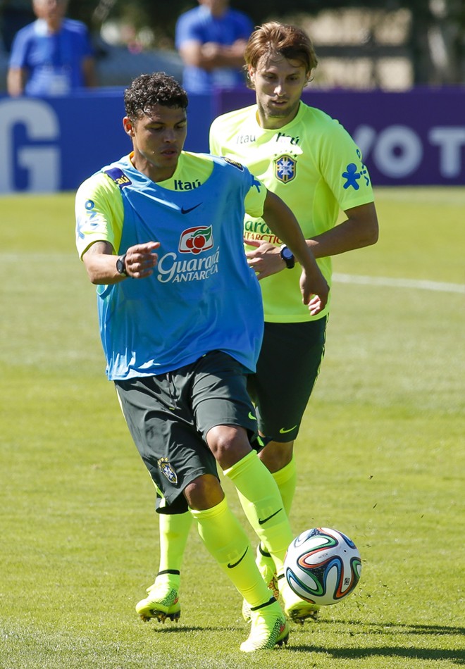 Thiago Silva no treino tático desta sexta | 