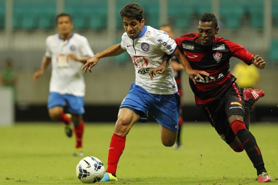 Bahia empatou no final do jogo o clássico contra o Vitória | Felipe Oliveira / AGIF / Folhapress