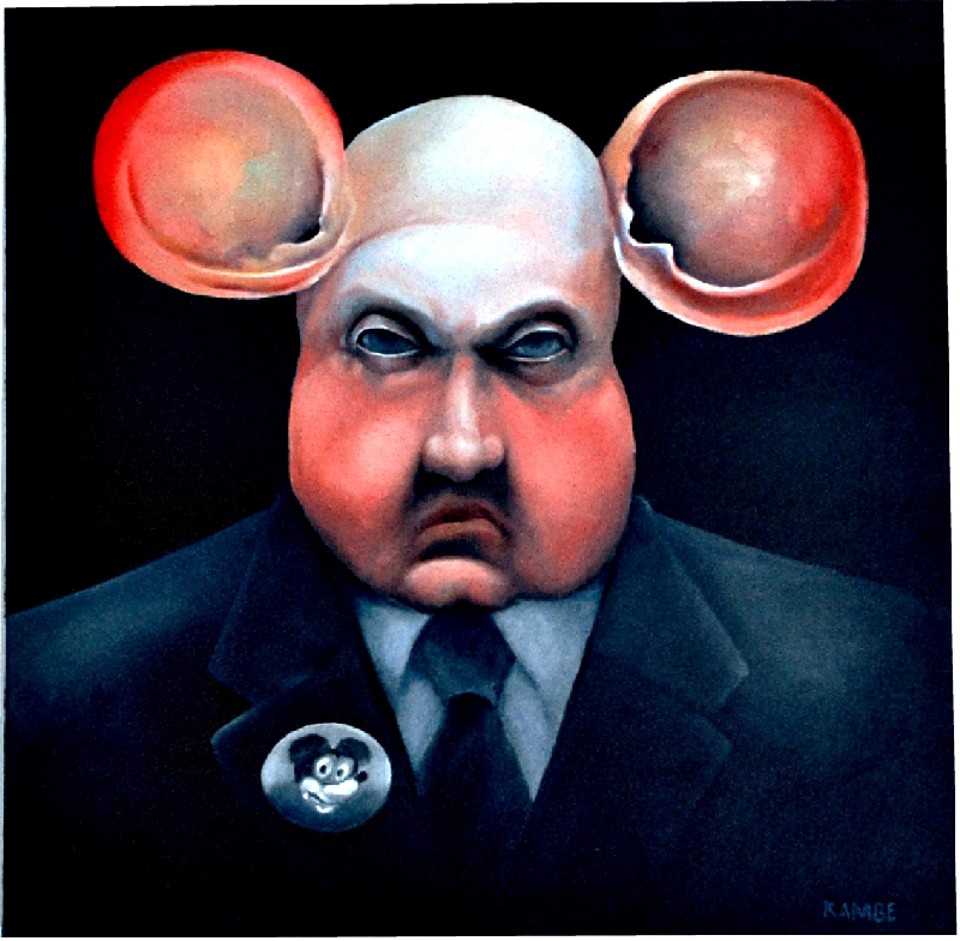 Crítica social e explosão de cor A classe política vista pelo prisma de Kambe na série A Liga do Mickey ou A Velha Nova Diretoria | Imagens: Reprodução