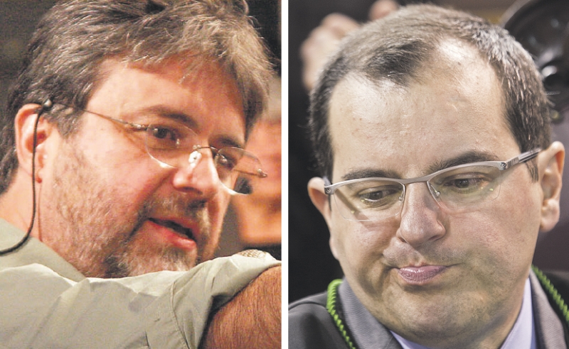 Maurício Requião (à dir.) foi eleito para o TC em 2008 e acabou afastado do cargo por irregularidades na nomeação; com a cadeira de Maurício vaga, Ivan Bonilha, então procurador-geral do Estado, foi o escolhido pelos deputados. | Jorge Woll/Arquivo/ Gazeta do Povo; Marcelo Andrade/ Gazeta do Povo