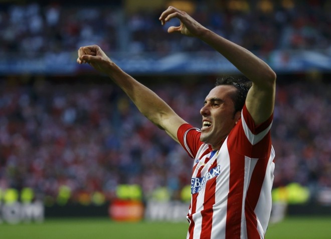 Godin comemora único gol do Atlético de Madrid na final | 