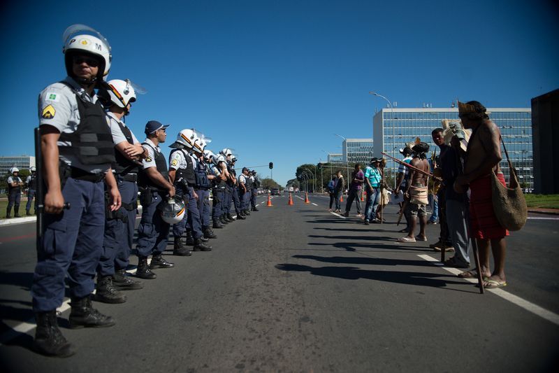 Esse é o segundo protesto dos índios em Brasília nesta semana | Marcelo Camargo/Agência Brasil