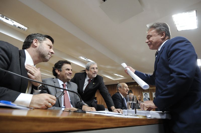 Parlamentares da oposição discutem estratégias para a CPMI da Petrobras | Pedro França/Agência Senado