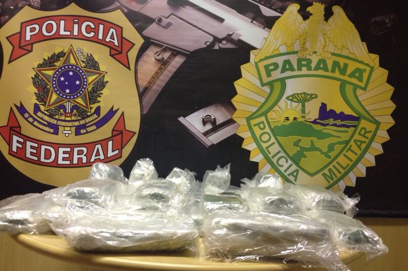 Droga foi encontrada em veículo que estava em Campo Largo, Região Metropolitana de Curitiba | Divulgação/PF